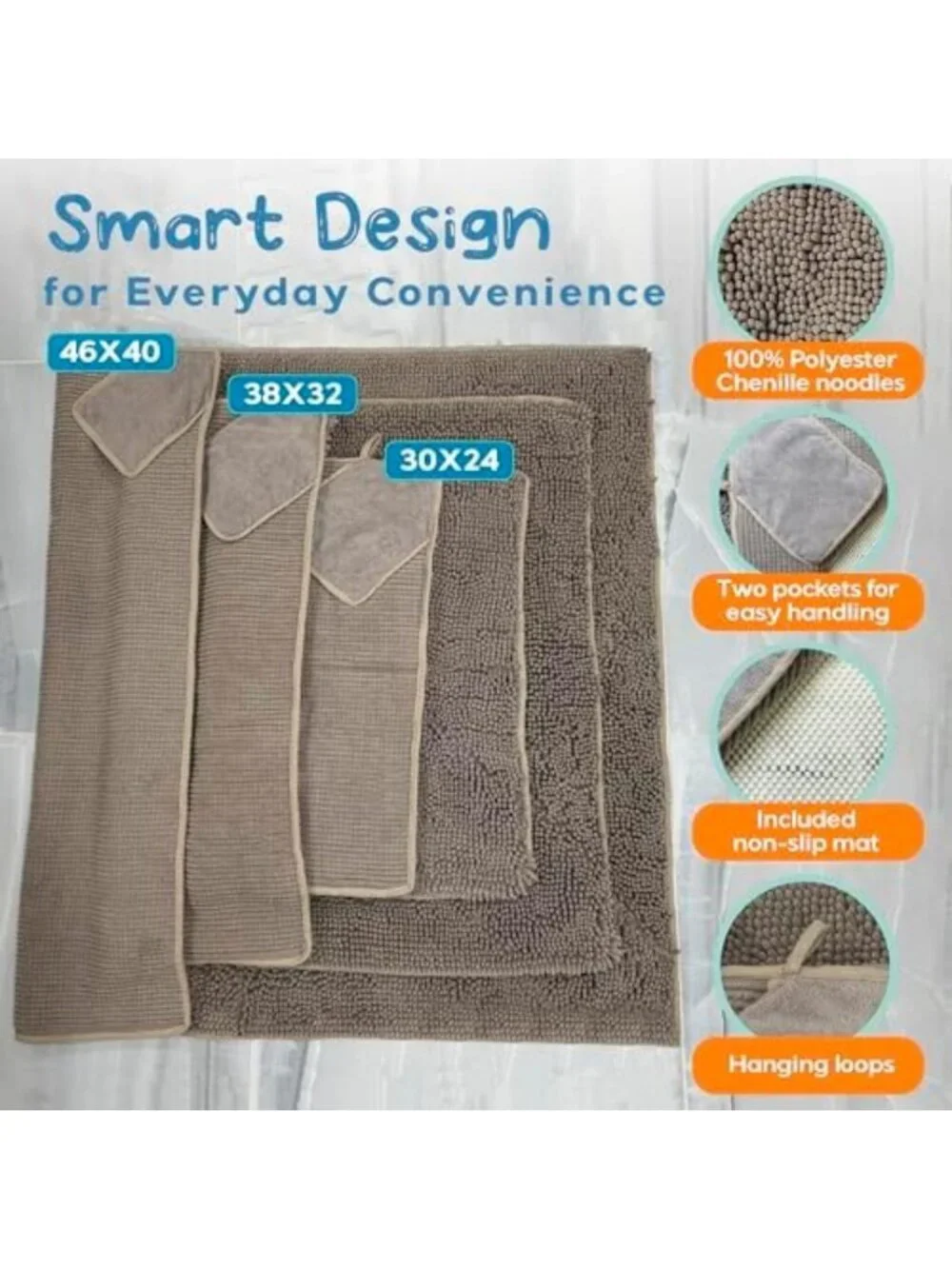 Ultra Soft 2-in-1 Dog Towel & Bath Mat - Quick-Drying, Absorbent, Non-Slip